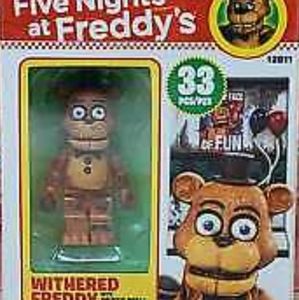 ☆Mcfarlane Nights At Freddy's Withered Freddy With Party Wall Building Toy☆